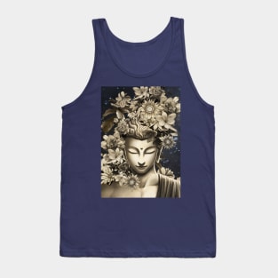 Buddha flowers meditation Tank Top